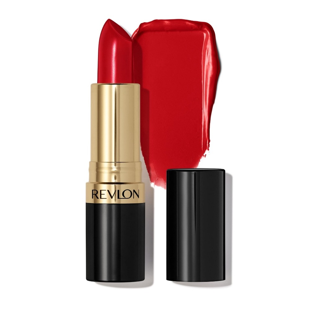 3 Revlon Super Lustrous Creme Lipstick, Creamy Formula, 775 Super Red, 0.15 oz